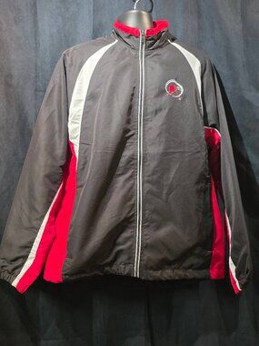 Elevate Sport Lightweight Hockey Windbreaker Jacket – Black & Red – Men's Size L